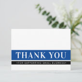 BUSINESS エレガント THANK YOU ORDER BLUE王室の サンキューカード (スタンド正面)