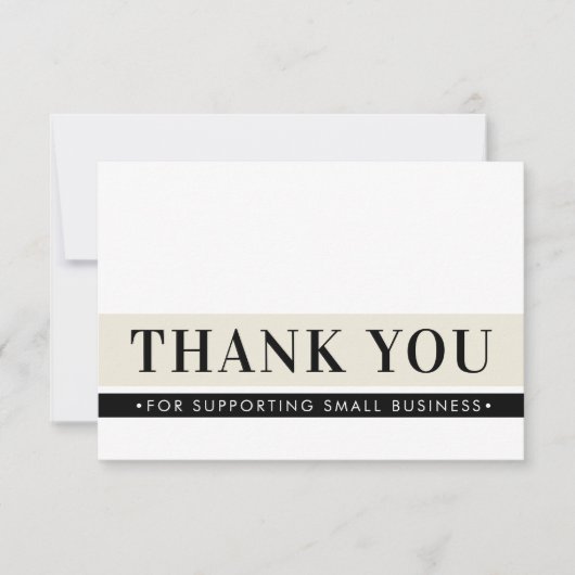 BUSINESS エレガント THANK YOU ORDER INSERTアイボリー サンキューカード (正面)