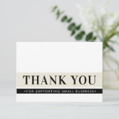 BUSINESS エレガント THANK YOU ORDER INSERTアイボリー サンキューカード (スタンド正面)