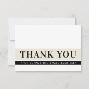 BUSINESS エレガント THANK YOU ORDER INSERTアイボリー サンキューカード