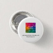 Business パーソナライズされた Companyロゴのテキストの追加 缶バッジ (正面&裏面)