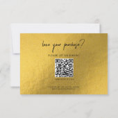 Business パーソナライズされた Thank You Logo金ゴールド サンキューカード (裏面)