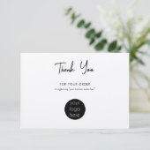 Business パーソナライズされた Thank You Logo Kraft サンキューカード (スタンド正面)