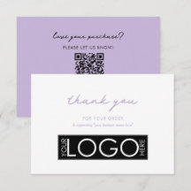 Business パーソナライズされた Thank You Logo Purple