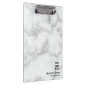 Business フェイク White Marble Your Logoプロフェッショナル クリップボード (右)
