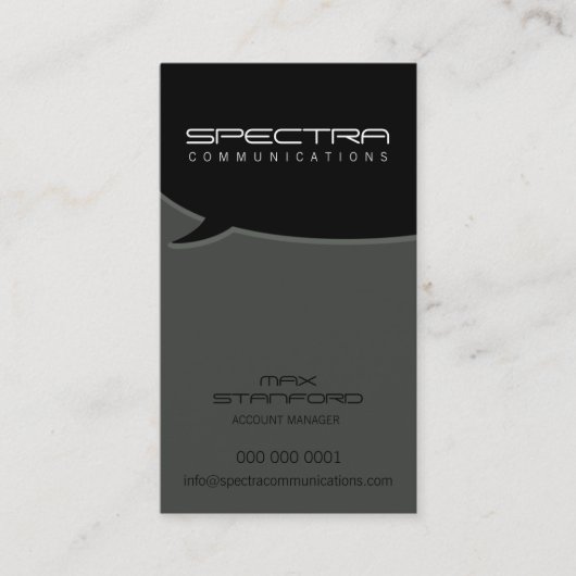 BUSINESS モダン CARD :: talk bubble 4P 名刺 (正面)