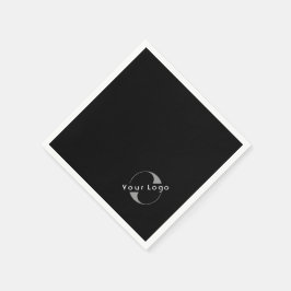 Business モダン Logo Clean Companyミニマル Black スタンダードカクテルナプキン