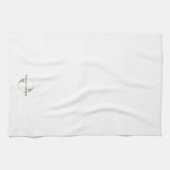 Business モダン Logo Clean Companyミニマル White キッチンタオル (横)