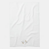 Business モダン Logo Clean Companyミニマル White キッチンタオル (縦)