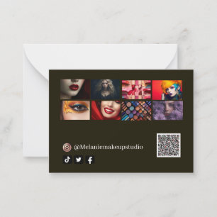 Business モダン Make Up StudioのQRコード(&Q) ノートカード