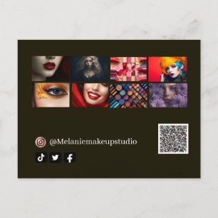 Business モダン Make Up StudioのQRコード(&Q) ポストカード