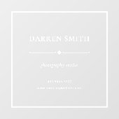 Business モダン Office Nameフレームウィンドウデカール ウィンドウサイン (シート)