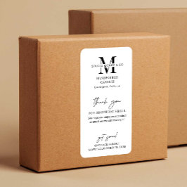 Business モダン Thank You Product Box Seal Label ラベル