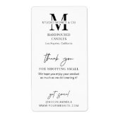 Business モダン Thank You Product Box Seal Label ラベル (正面)