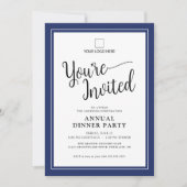 Business 企業の Annualパーティースエレガントクリプト 招待状 (正面)
