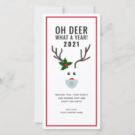 Business 企業の Christmas Reindeerロゴ シーズンカード