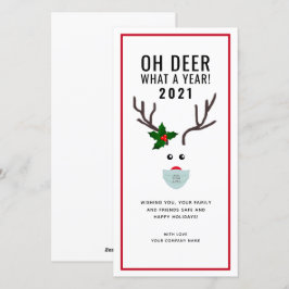 Business 企業の Christmas Reindeerロゴ シーズンカード