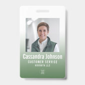 Business 企業の Green Gradient従業員の写真 バッジ (正面)