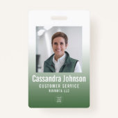 Business 企業の Green Gradient従業員の写真 バッジ (正面)