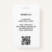 Business 企業の Navy Gradient従業員ID写真 バッジ (裏面)