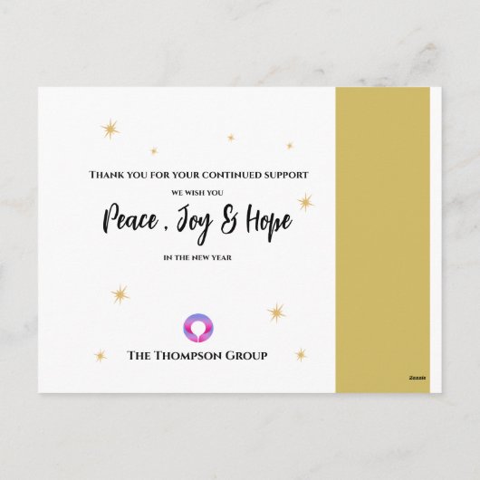 Business 企業の Starsカレンダー会社のロゴ シーズンポストカード (裏面)