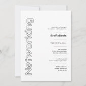 Business 企業の Tech Networkのミニマルイベント 招待状 (正面)