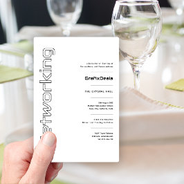 Business 企業の Tech Networkのミニマルイベント 招待状