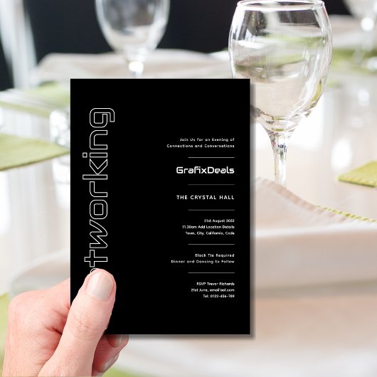 Business 企業の Tech Networkのミニマルイベント 招待状