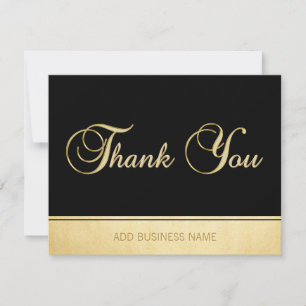 Business 企業の Thank You金ゴールドブラック ロゴの追加