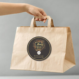 Business 企業の Thank You金ゴールド | ロゴの追加 ラウンドシール