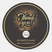 Business 企業の Thank You金ゴールド | ロゴの追加 ラウンドシール (正面)