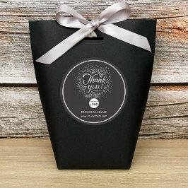 Business 企業の Thank You Silver |ロゴの追加 ラウンドシール