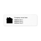 Business 実在 Estate Logoアドレステンプレートラベル ラベル (正面)
