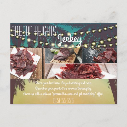 Business 広告's CardビーチString Lights Pal ポストカード (正面)