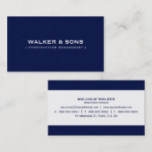 BUSINESS 男らし CARD :：単頭が切れる navy blue 名刺 (正面/裏面)