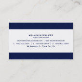 BUSINESS 男らし CARD :：単頭が切れる navy blue 名刺 (裏面)