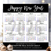 Business 2025カレンダースクリプモダンブラックシンプル シーズンカード