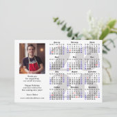 Business 2025カレンダーミニマリストシルバーグリッター シーズンカード (スタンド正面)