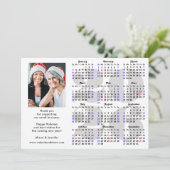 Business 2025カレンダーミニマリストシルバーグリッター シーズンカード (スタンド正面)