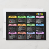 Business 2025カレンダーモダン黒シンプル色 シーズンカード (正面)