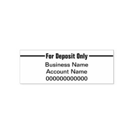 Business & Account Name For Deposit Only セルフインキングスタンプ