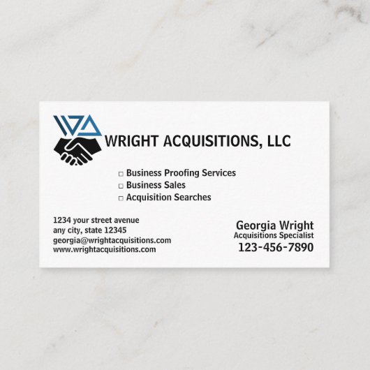 Business Acquisition Company 名刺 (裏面)