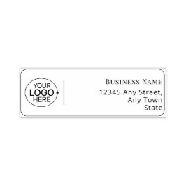 Business Add Your Logo Cleanモダン差出人住所 セルフインキングスタンプ