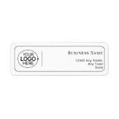 Business Add Your Logo Cleanモダン差出人住所 ラベル (正面)