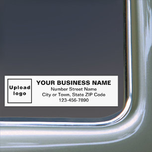 Business Address and Phone Number on White バンパーステッカー