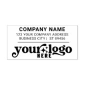 Business Address Companyロゴプロフェッショナル ラバースタンプ (インプリント)