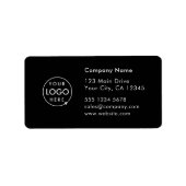 Business Address Label | Logo Company Info Sticker ラベル (正面)