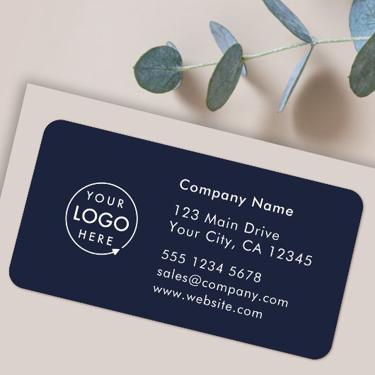Business Address Label | Logo Company Info Sticker ラベル