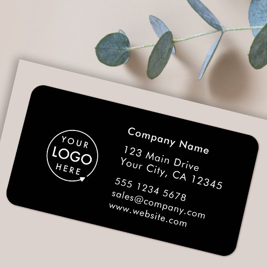 Business Address Label | Logo Company Info Sticker ラベル