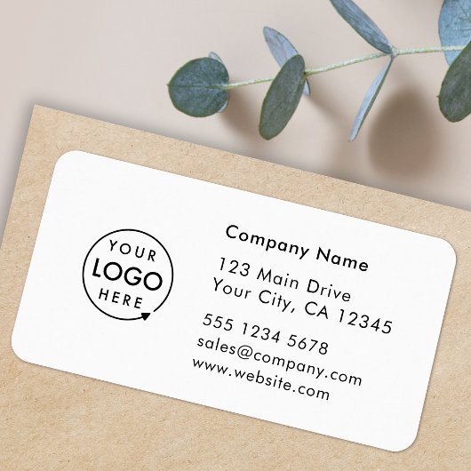 Business Address Label | Logo Company Info Sticker ラベル